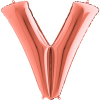 Balon Grabo Litera V Rose Gold 102cm