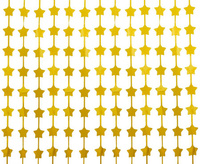 Kurtyna B&C Gwiazdki, matowa złota, 100x200 cm