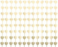 Kurtyna B&C Serca, matowa jasnozłota, 100x200 cm