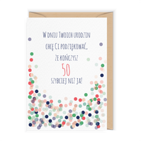 Kartka na 50te urodziny