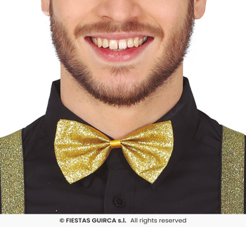 Złota Muszka brokatowa