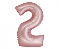 Balon foliowy Smart, Cyfra 2, j. różowa matowa, 76 cm