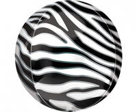 Balon foliowy ORBZ - Kula Orbz Zebra Print