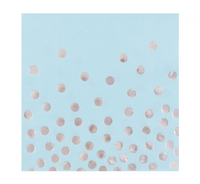 Serwetki papierowe "Srebrne groszki", niebieskie