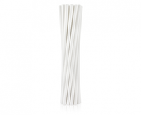 Rurki (słomki) pap. białe, 6x197mm / 12 szt.