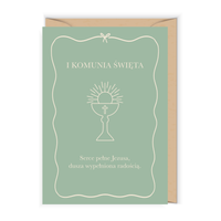 Kartka komunijna Kielich w ramce