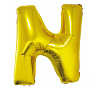 Balon foliowy "Litera N", złota, 89 cm
