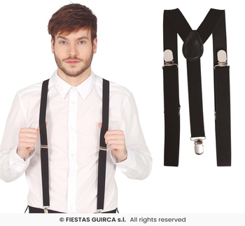 Czarne szelki do spodni