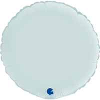 Balon Grabo 18'' Okrągły Satin Pastel Blue (niebieski delikatny))