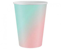 Kubeczki papierowe ombre, 266 ml, 6 szt.