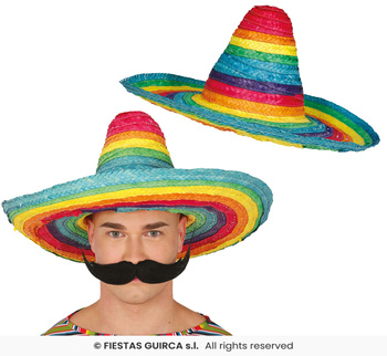 Kapelusz Sombrero Meksykańskie mix kolorów, 50 cm