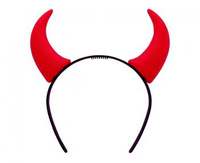 Opaska Rogi diabełka, czerwone