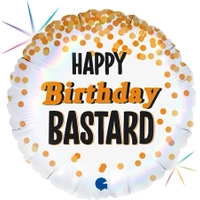 Balon Grabo Happy Birthday Bastard holo 18" - 46 cm
