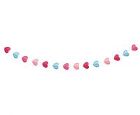 Girlanda papierowa Love is in the air - Serduszka 3D, 200 cm