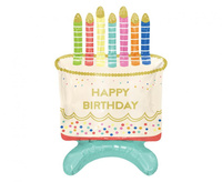  Balon foliowy Tort Happy Birthday, 33x48x24 cm