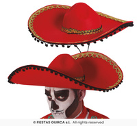 Kapelusz sombrero, duży czerwony