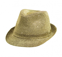 Kapelusz świecący "Brokat", złoty