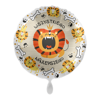 Balon foliowy 18" Lion Birthday - Wszystkiego Najlepszego