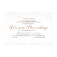 Certyfikat na Wieczór Panieński Bride to Be rosegold