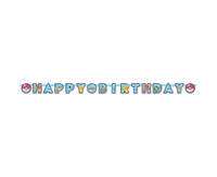 Girlanda papierowa Happy Birthday Pokemon 218 x 12 cm