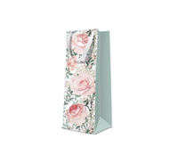 Torebka prezentowa na wino PAW Gorgeous Roses, 12x37x10 cm