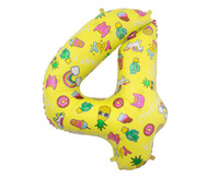 Balon foliowy Cyfra 4, obrazki, 78 cm