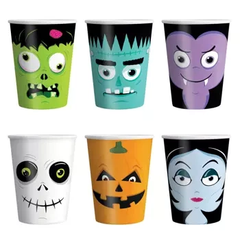 Kubki Halloween Monsters  6szt.