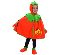 Strój dla dzieci Peleryna dynia (płaszczyk z kapturem, rękawiczki), rozm. 92/104 cm