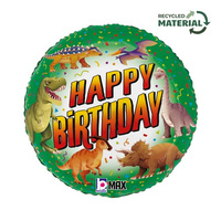 Balon foliowy Grabo 18'', Happy B-Day Dinosaur