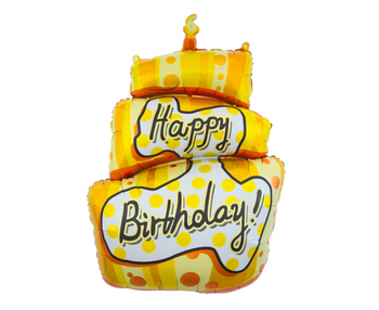 Balon foliowy Tort Happy Birthday, 53x79 cm