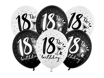 Balony 30cm, 18th! birthday, mix