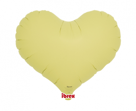 Balon Ibrex serce Jelly 14", Pastelowy żółty
