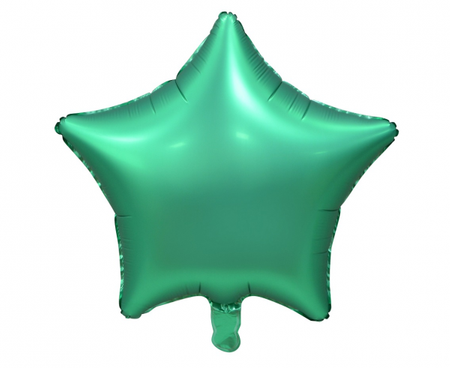 Balon foliowy "Gwiazda", matowa, zielona, 19"