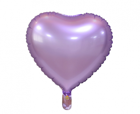 Balon foliowy "Serce", matowe, liliowe, 18"